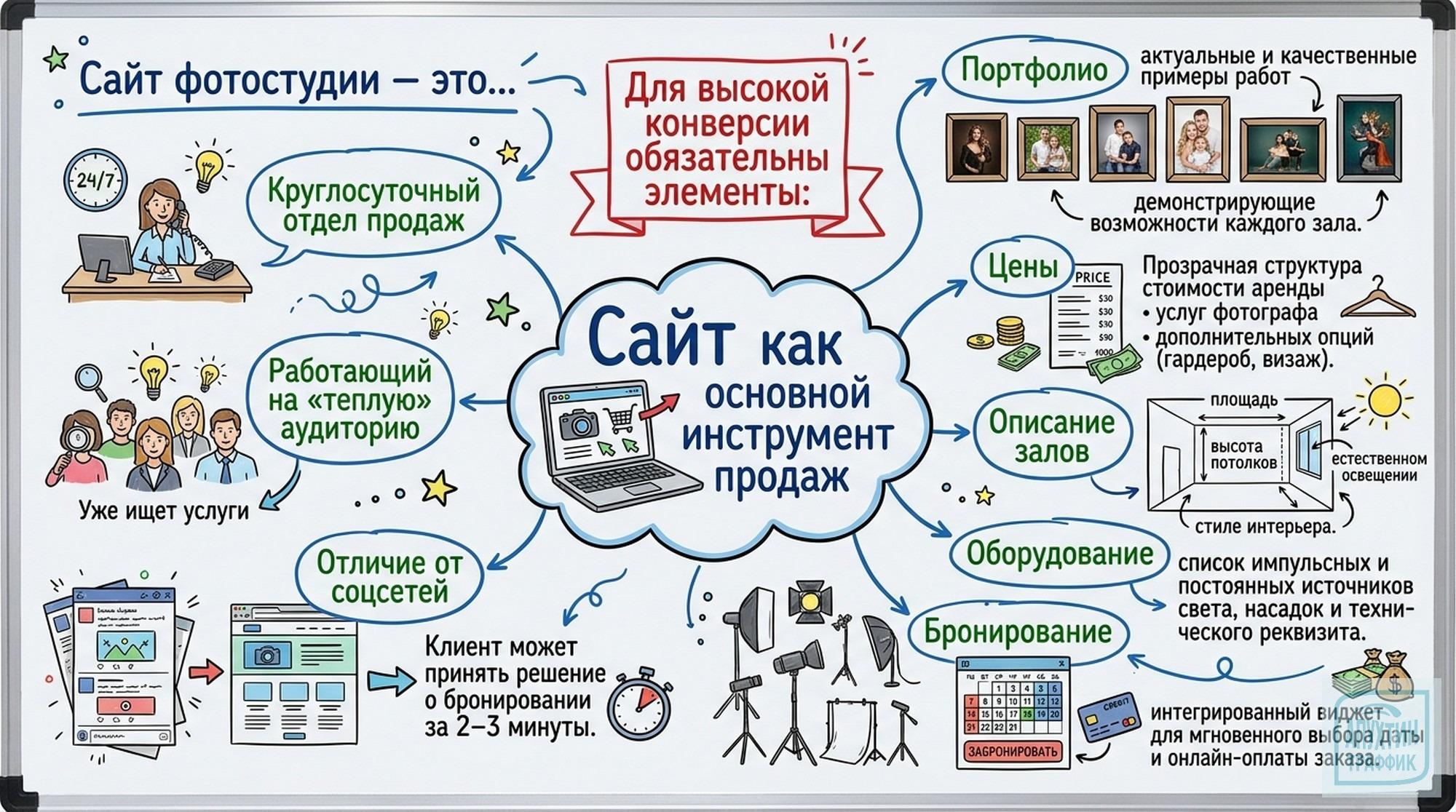 Зачем фотостудии нужен современный сайт с онлайн-бронированием: повышаем конверсию и лояльность гостей