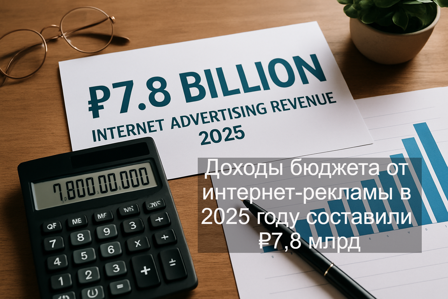 Доходы бюджета от интернет-рекламы в 2025 году составили ₽7,8 млрд