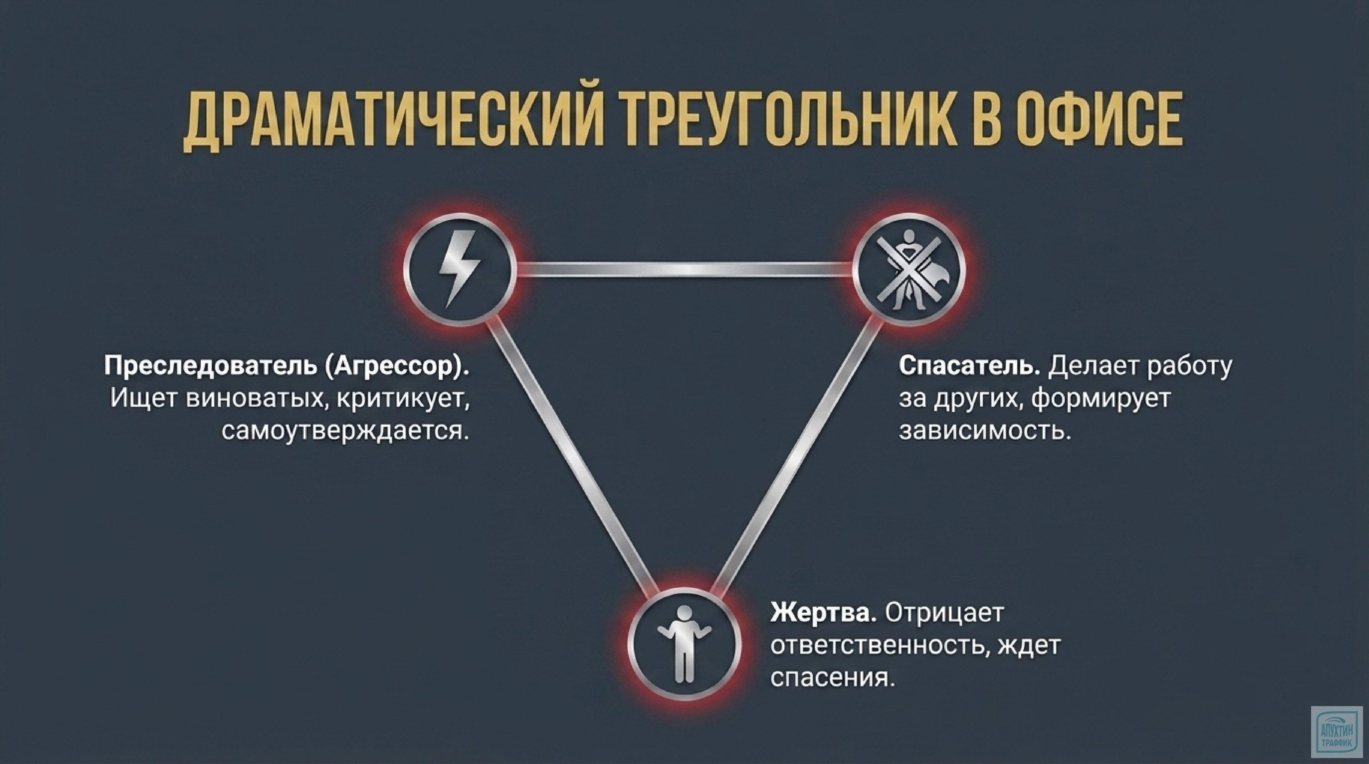 Жертва, Спасатель, Преследователь: как треугольник Карпмана разрушает бизнес и что с этим делать