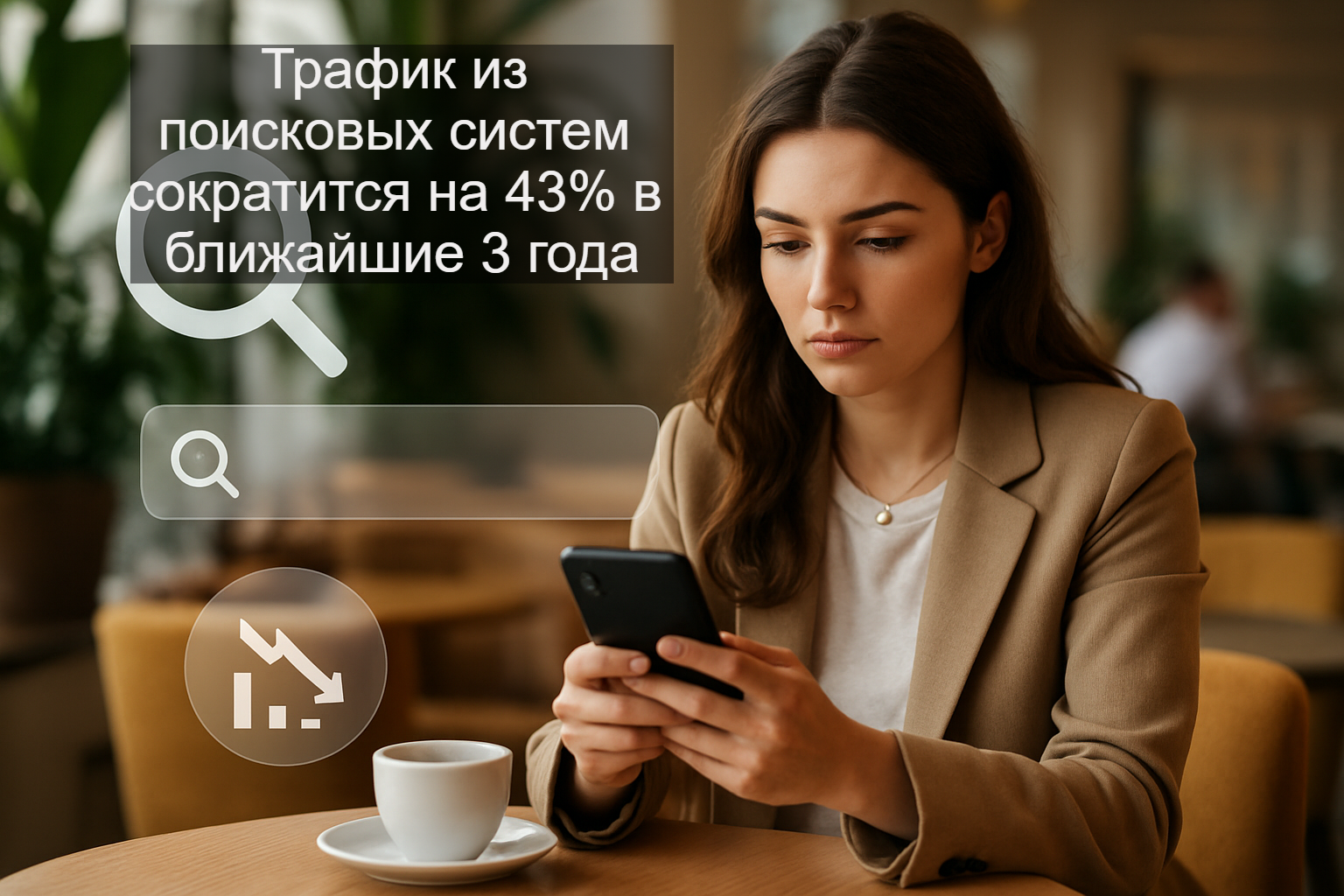  Трафик из поисковых систем сократится на 43% в ближайшие 3 года