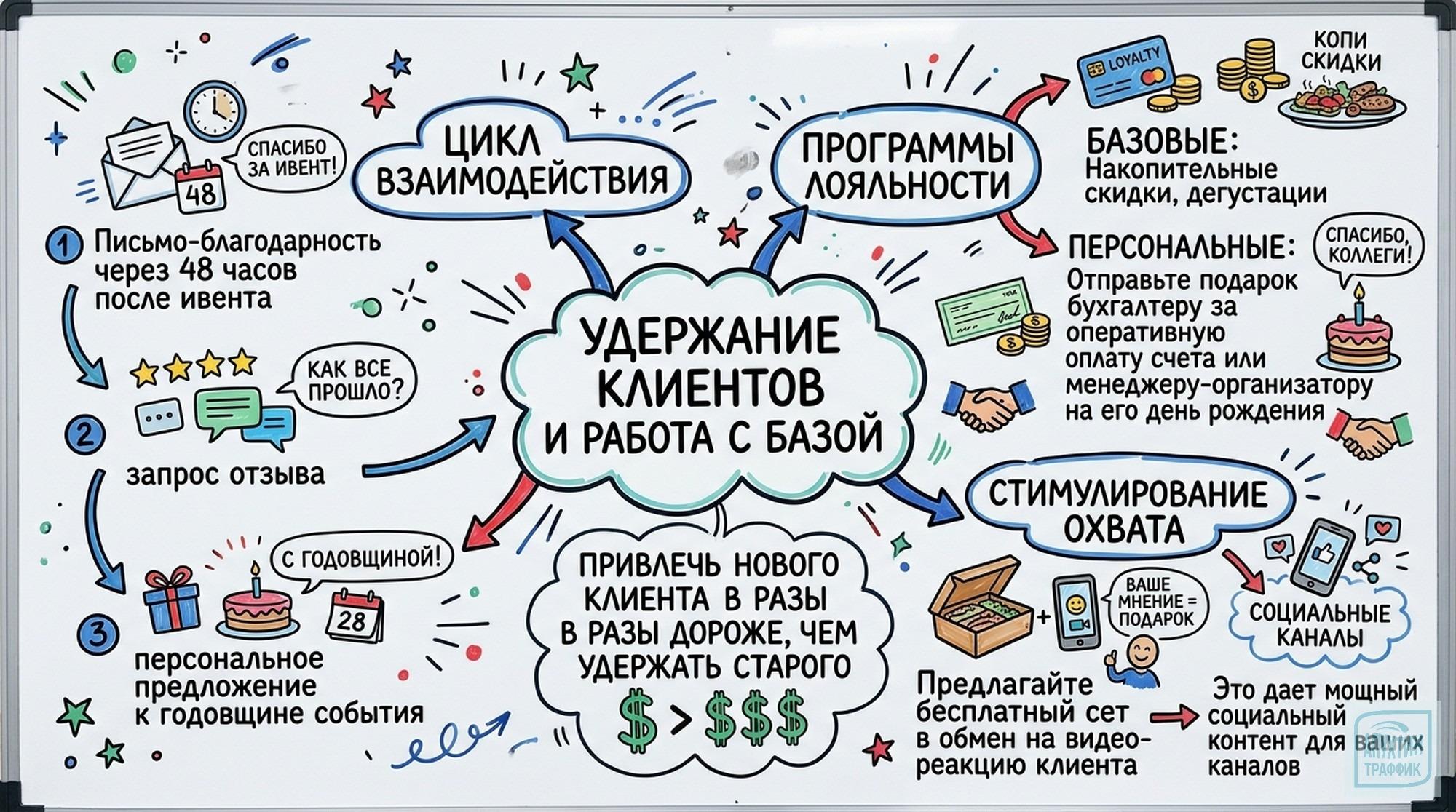 Цикл взаимодействия с клиентами: от благодарности до повторных заказов в кейтеринге