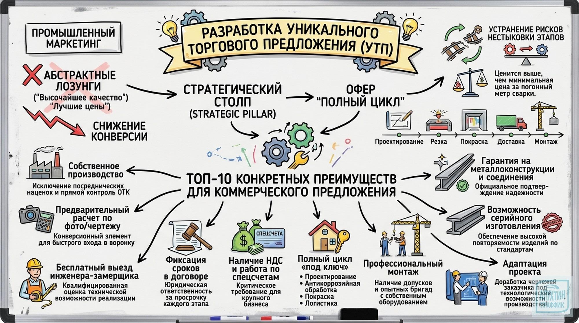 Маркетинг для цеха металлоконструкций: инструменты, которые реально приносят лиды