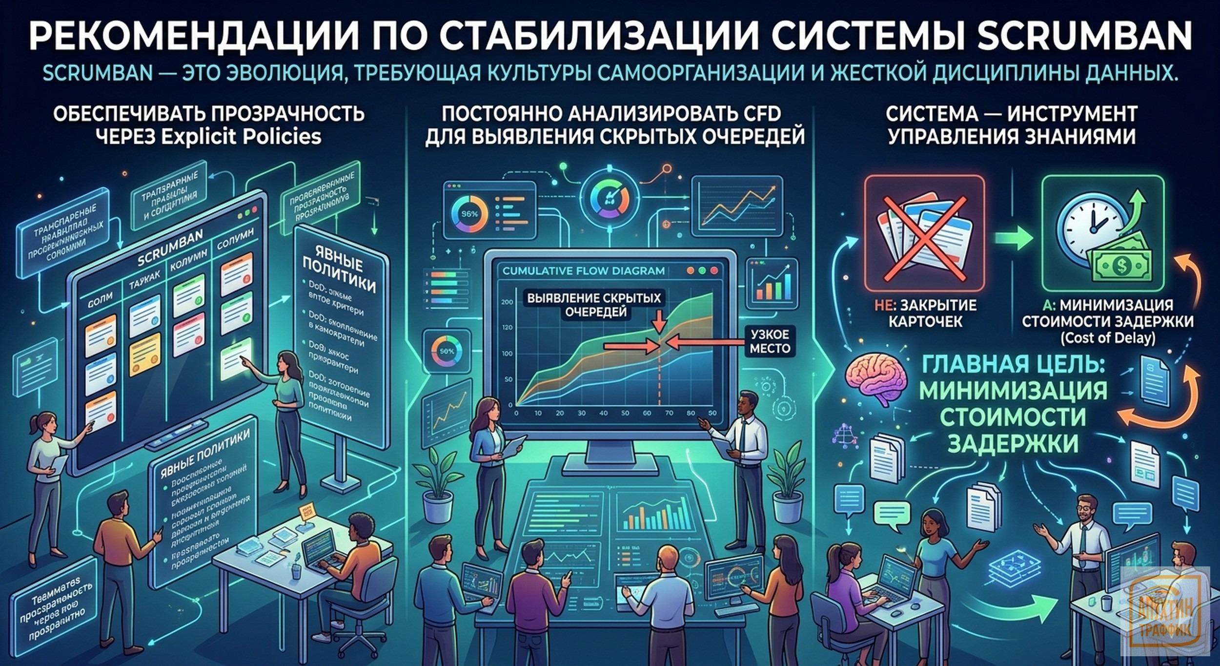От пилотного проекта к масштабированию: пошаговое внедрение Scrumban с анализом метрик и ошибок