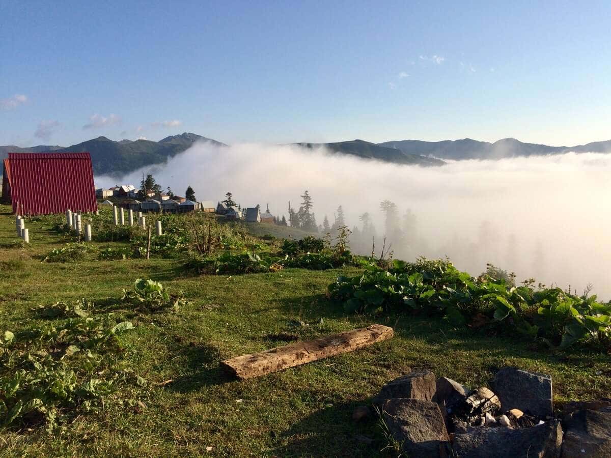 вид на облака