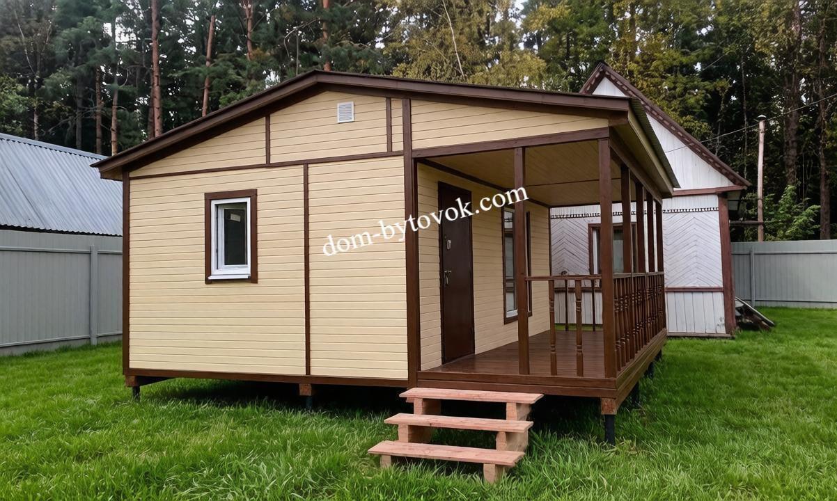 Дачный Каркасный Домик-София (6х6)м с верандой