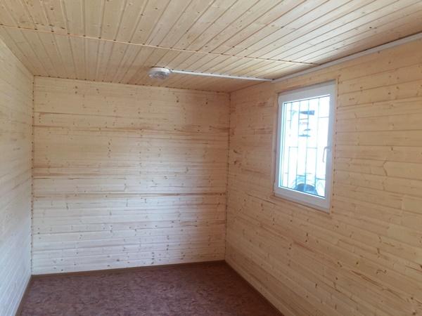 Бытовка (3х2,30 м) отделка внутри вагонка