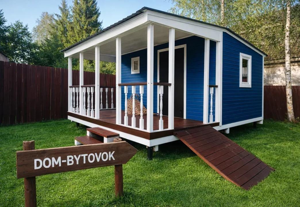 Бытовка (4х2,50) м + Веранда (4х2) м / Бытовка (4х3) м + Веранда (4х2) м