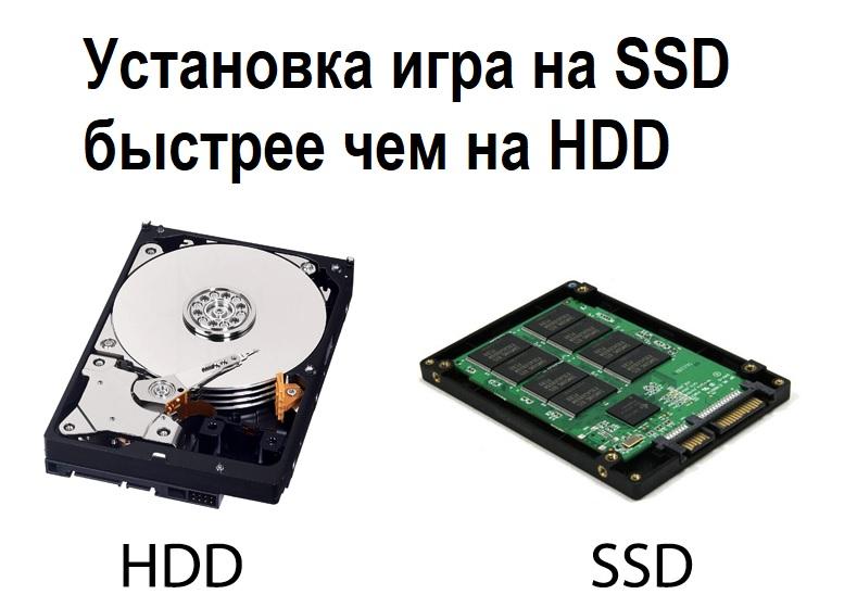 Сравнение скорости установки на HDD и SSD в диспетчере задач