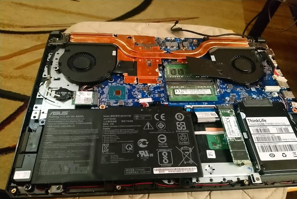 Ноутбук Asus Gaming не включается