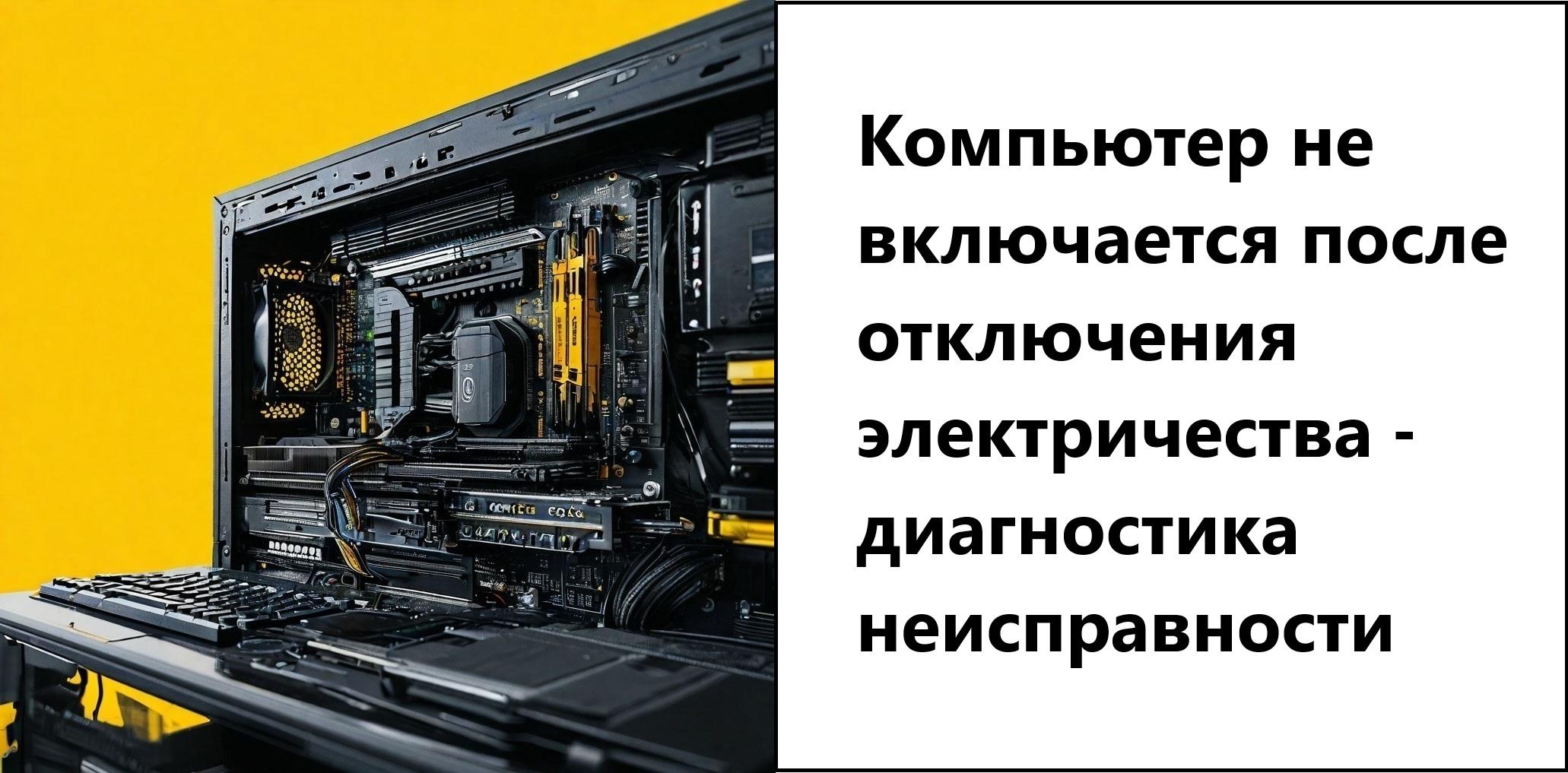 Компьютер не включается после отключения электричества - диагностика неисправности