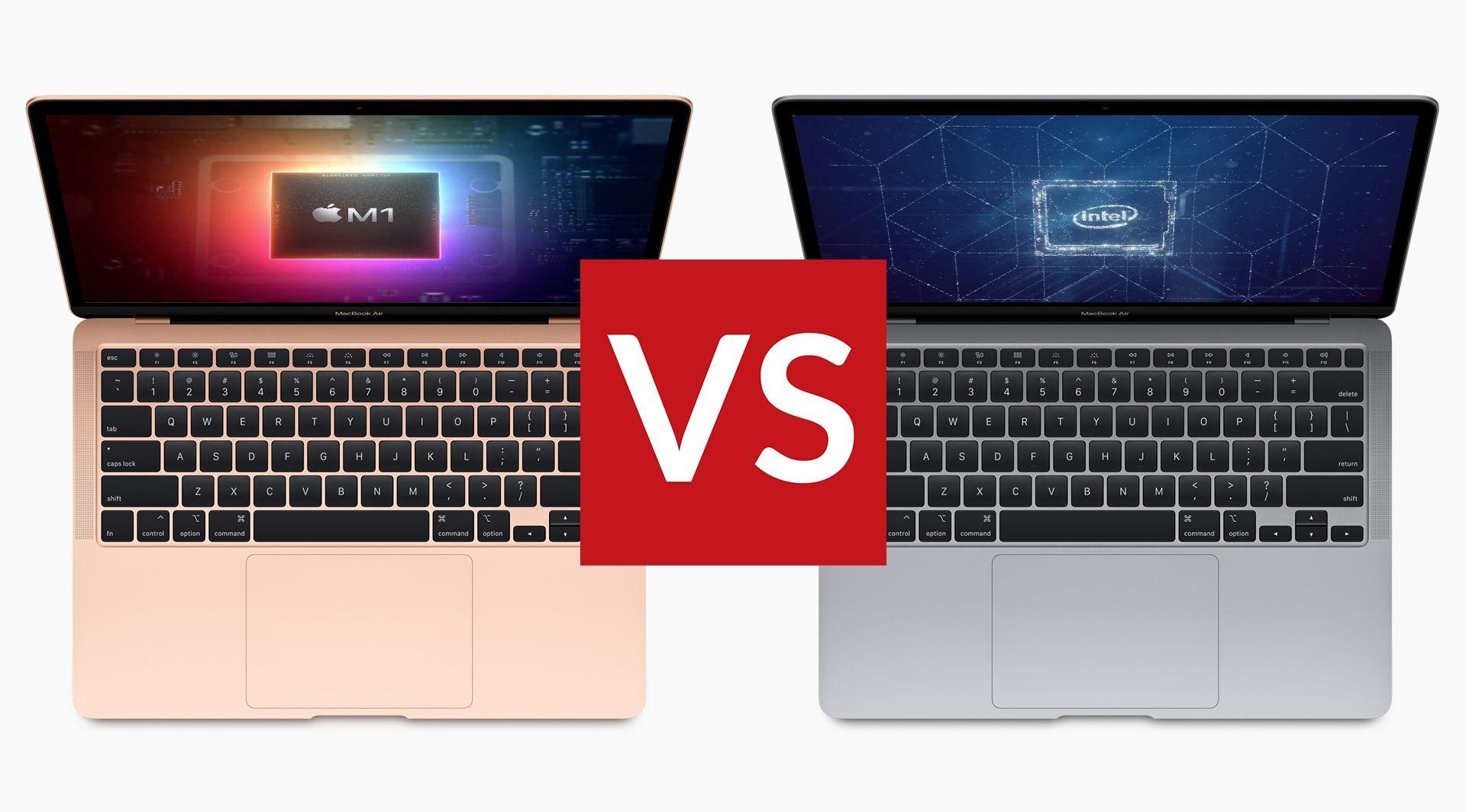 macbook air m1 vs macbook air intel core