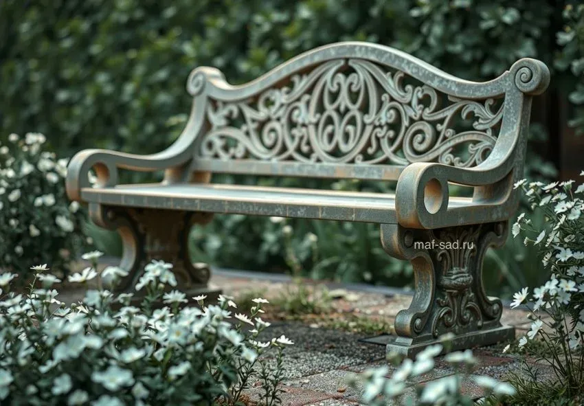 скамейка из бетона