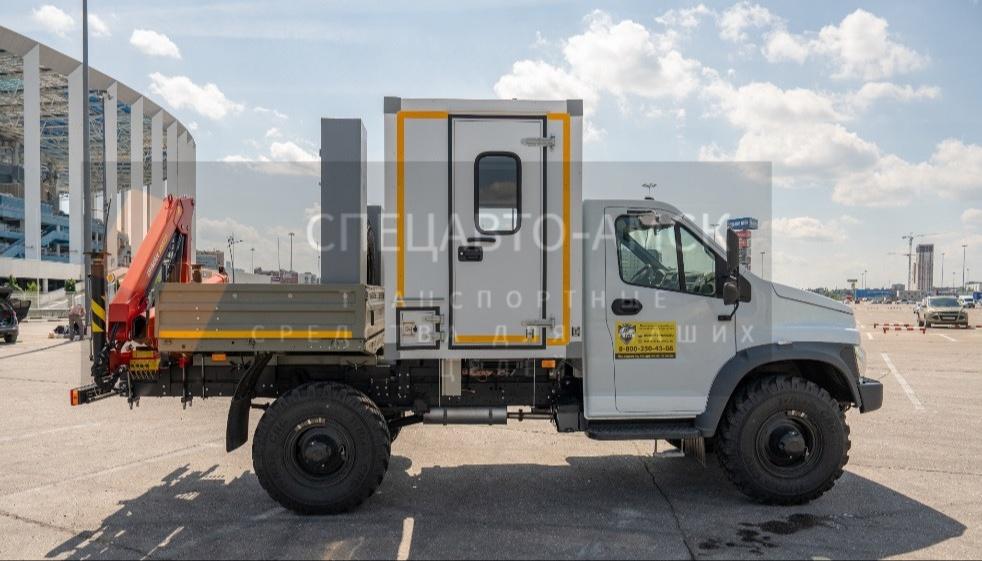 ПЕРЕДВИЖНАЯ МАСТЕРСКАЯ (ПРМ) ГАЗ САДКО NEXT C41A23, правый борт вид спереди