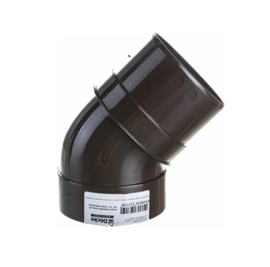 Колено водосточное Döcke STANDARD 80мм 45 градусов темно-коричневое - отвод трубы 45° в Луганске