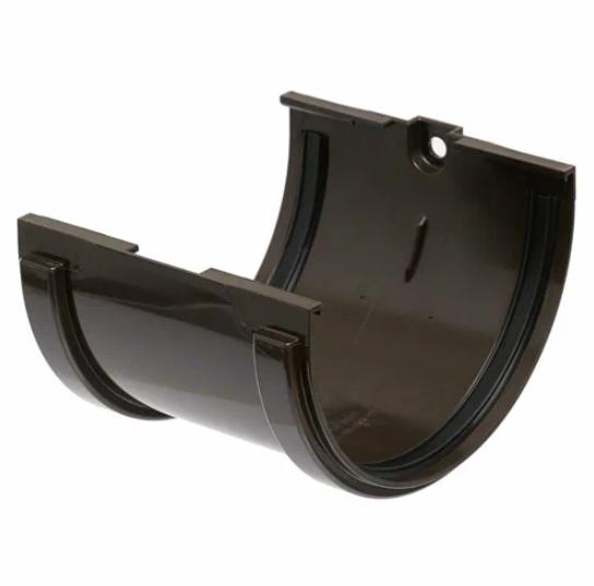 Соединитель желобов Döcke STANDARD 120 мм темно-коричневый - замок для соединения желобов