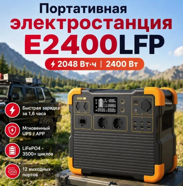 PECRON E2400 LFP – цена, характеристики Портативная электростанция PECRON E2400 LFP 2400 Вт