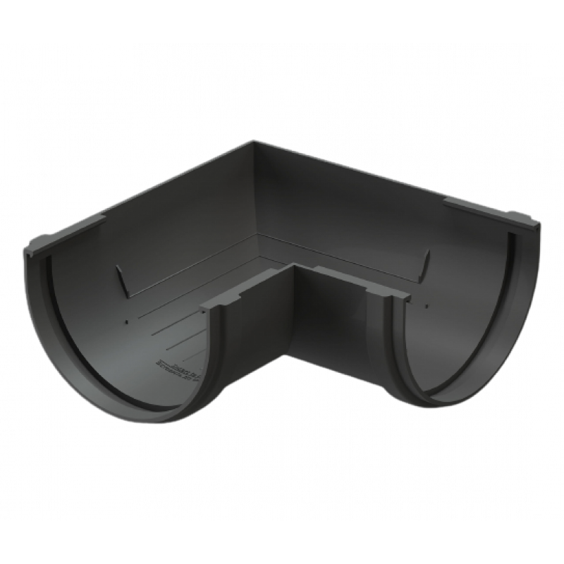 Угол водосточный 90° Döcke PREMIUM графит купить в г. Луганск - поворот желоба