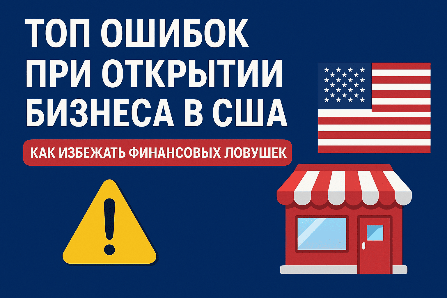 Топ ошибок при открытии бизнеса в США обложка статьи