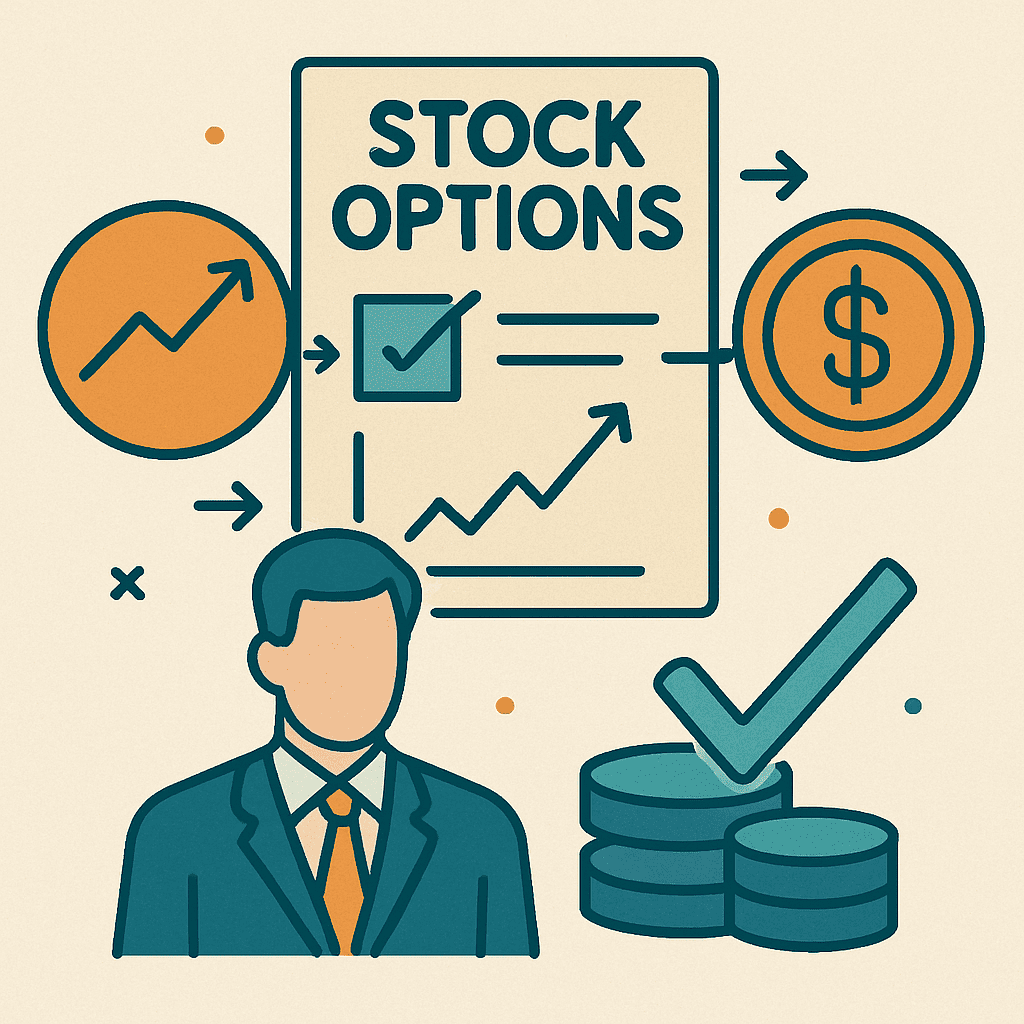 Stock options illustration