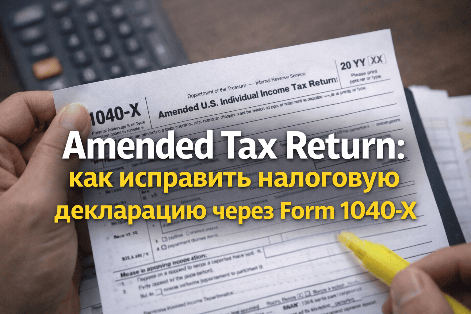 Amended Tax Return: как исправить налоговую декларацию через Form 1040-X