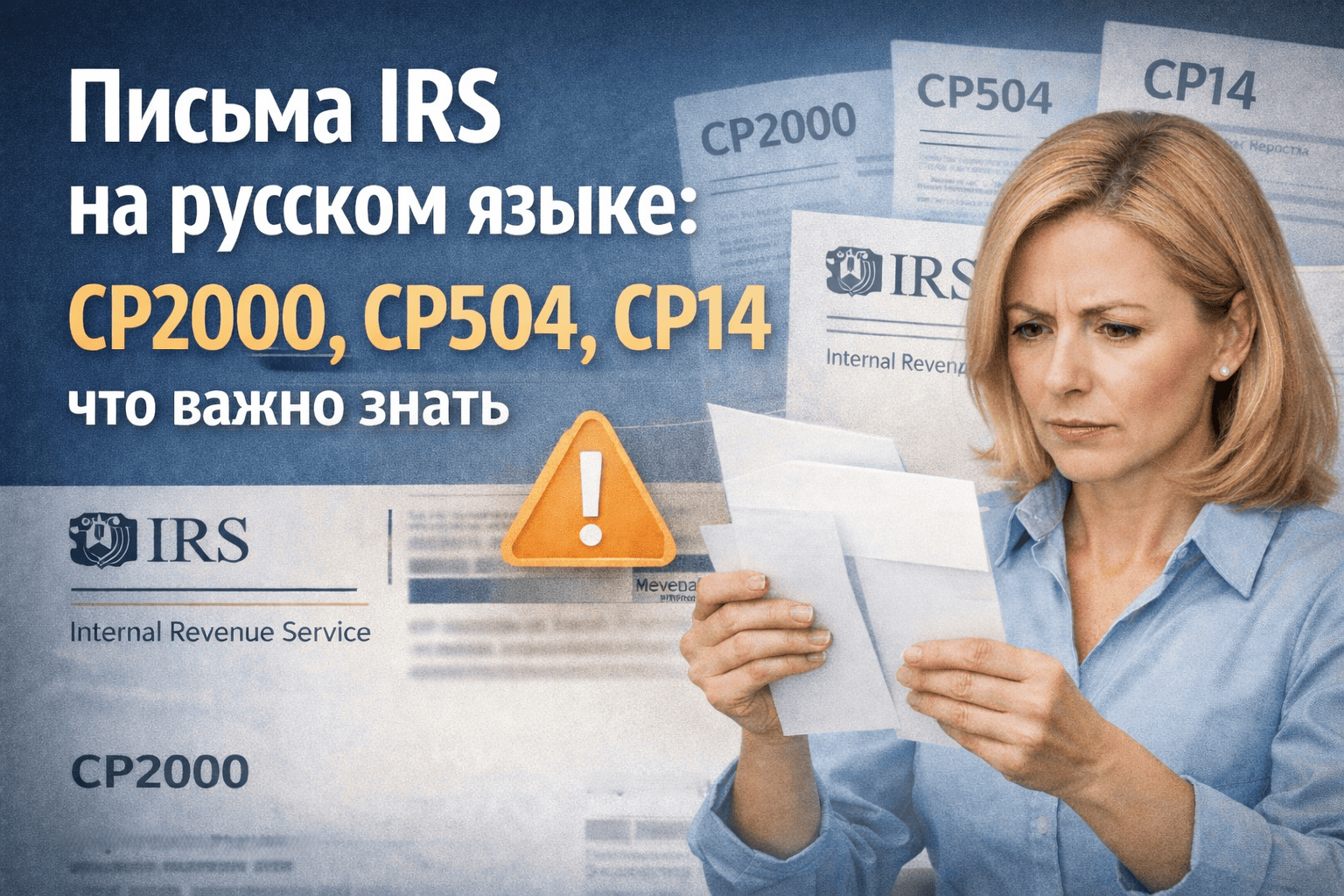 Письма IRS на русском: письма CP2000, CP504, CP14 помощь с проблемами