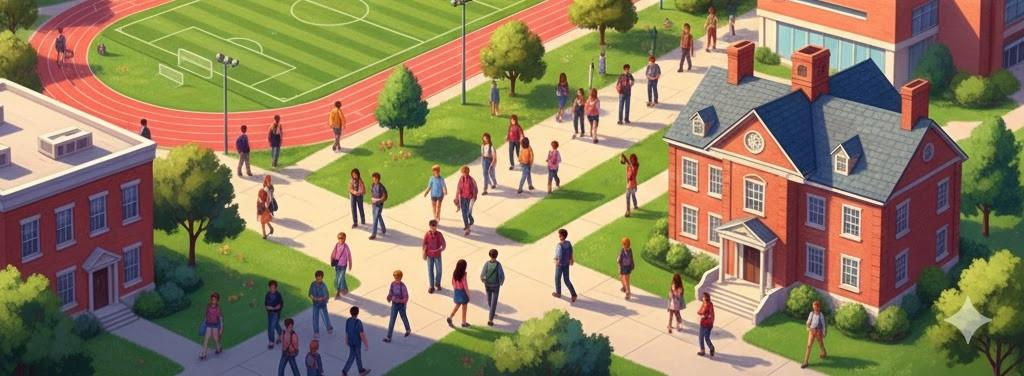 Иллюстрация к статье об образовательных фондах: План 529 и финансовые стратегии для оплаты обучения в школах и вузах.