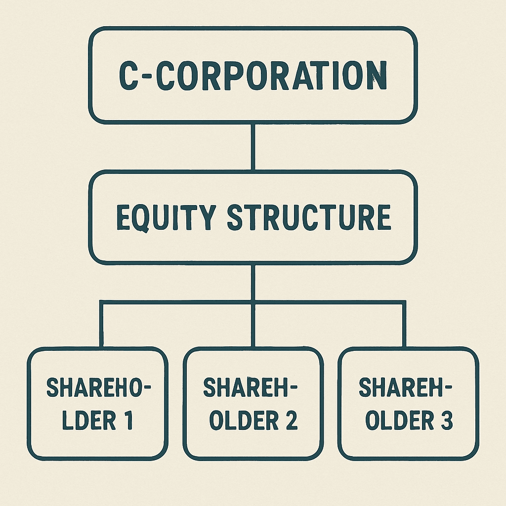 c-corporation equity structure diagram