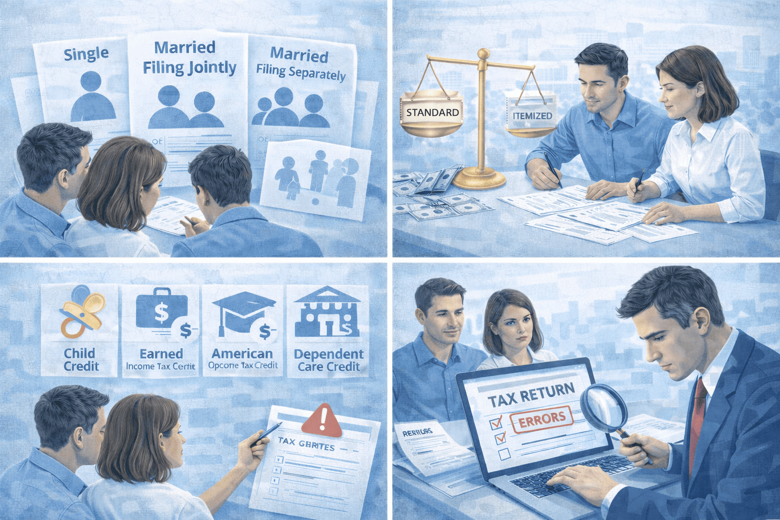 визуализация процесса "Заполнение налоговой декларации в США" 