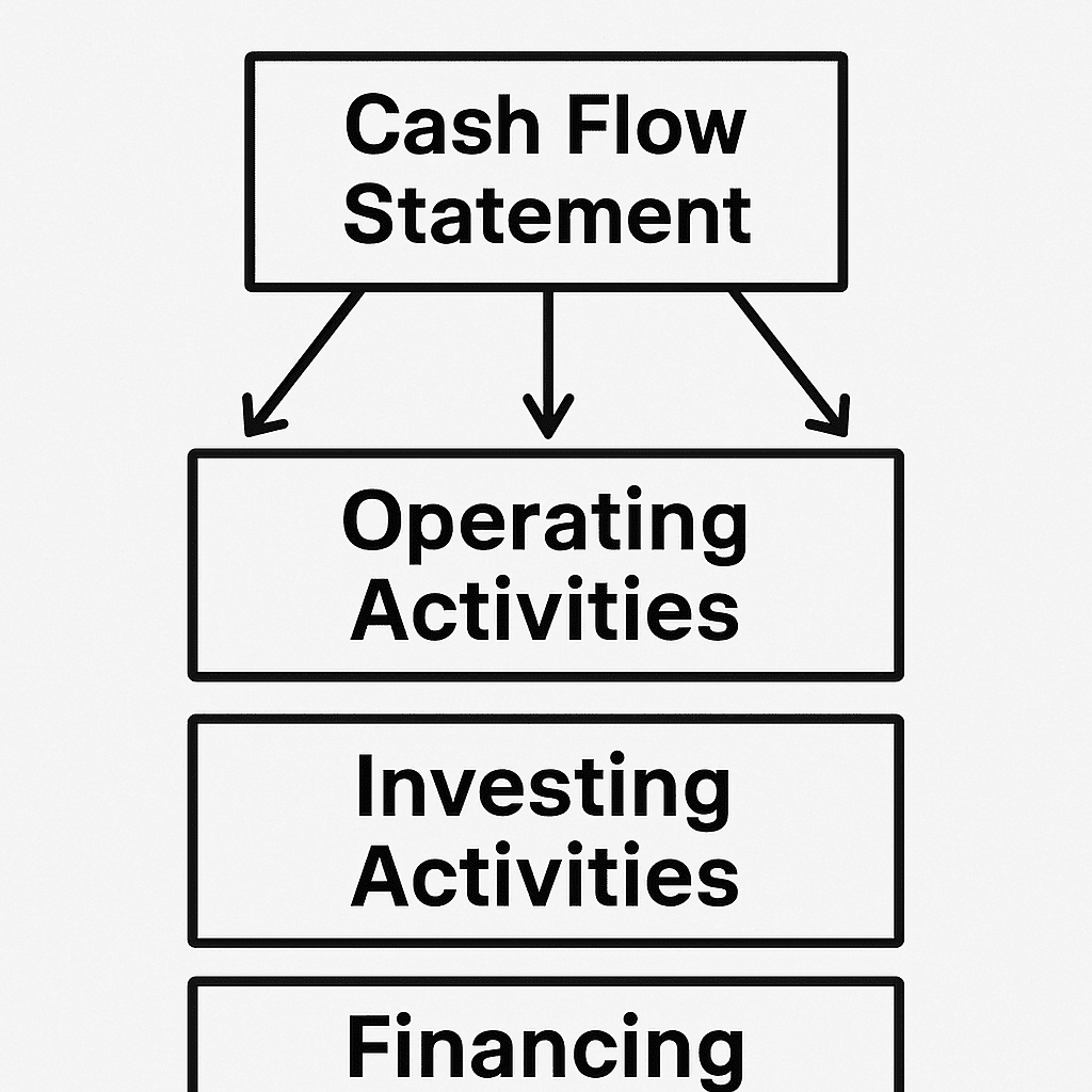Diagram of a cash flow statement