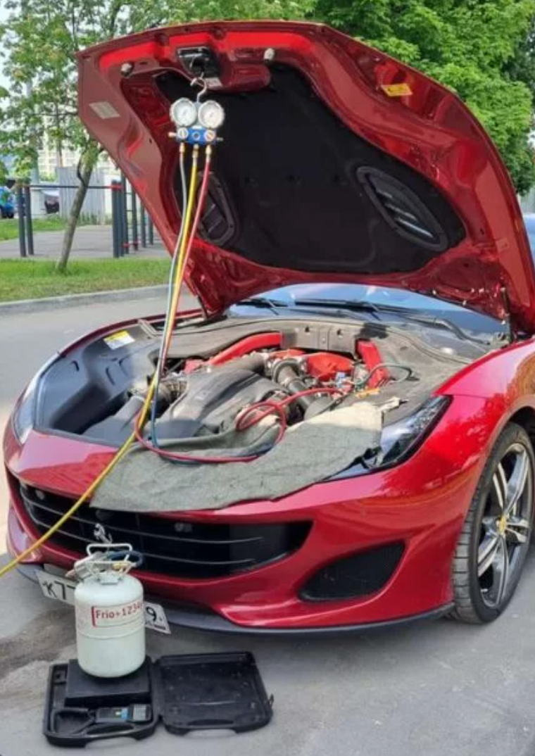 Заправкаавтокондиционера r1234yf Ferrari Portofino