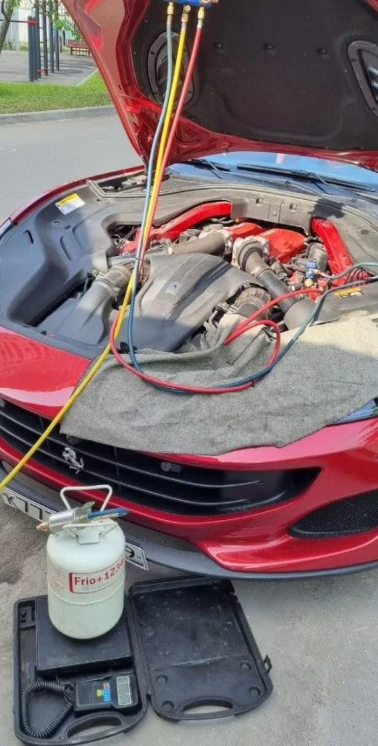 Заправка фреона r1234yf Ferrari Portofino