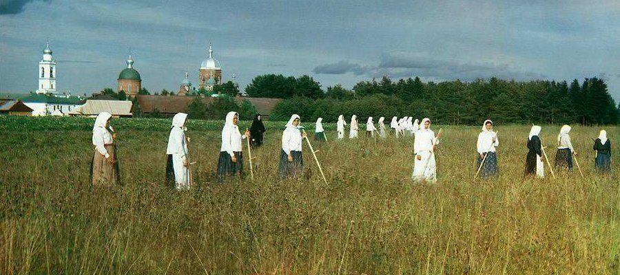 Прокудин-Горский женщины на сенокосе