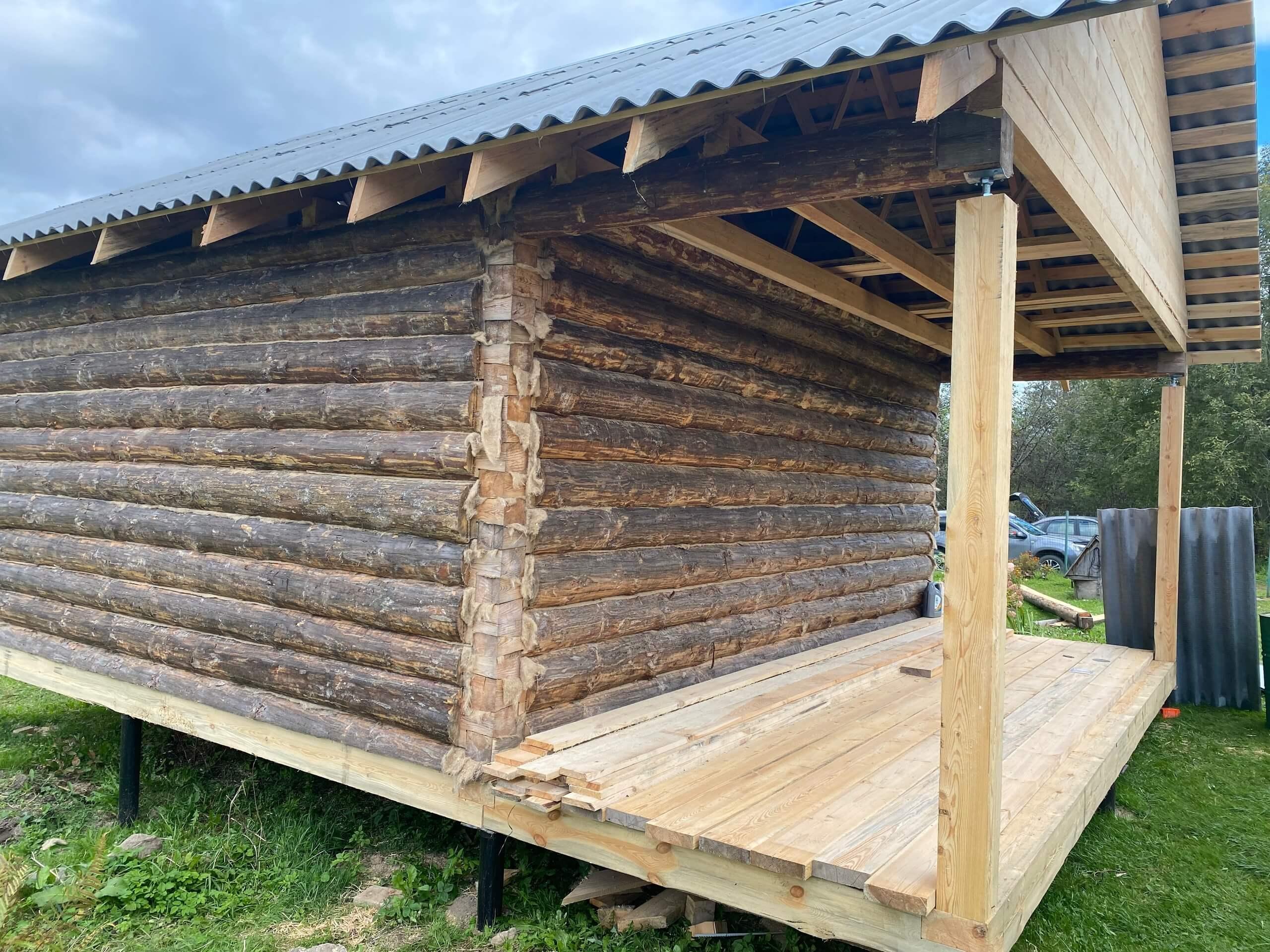 сруб 6х6 в лапу