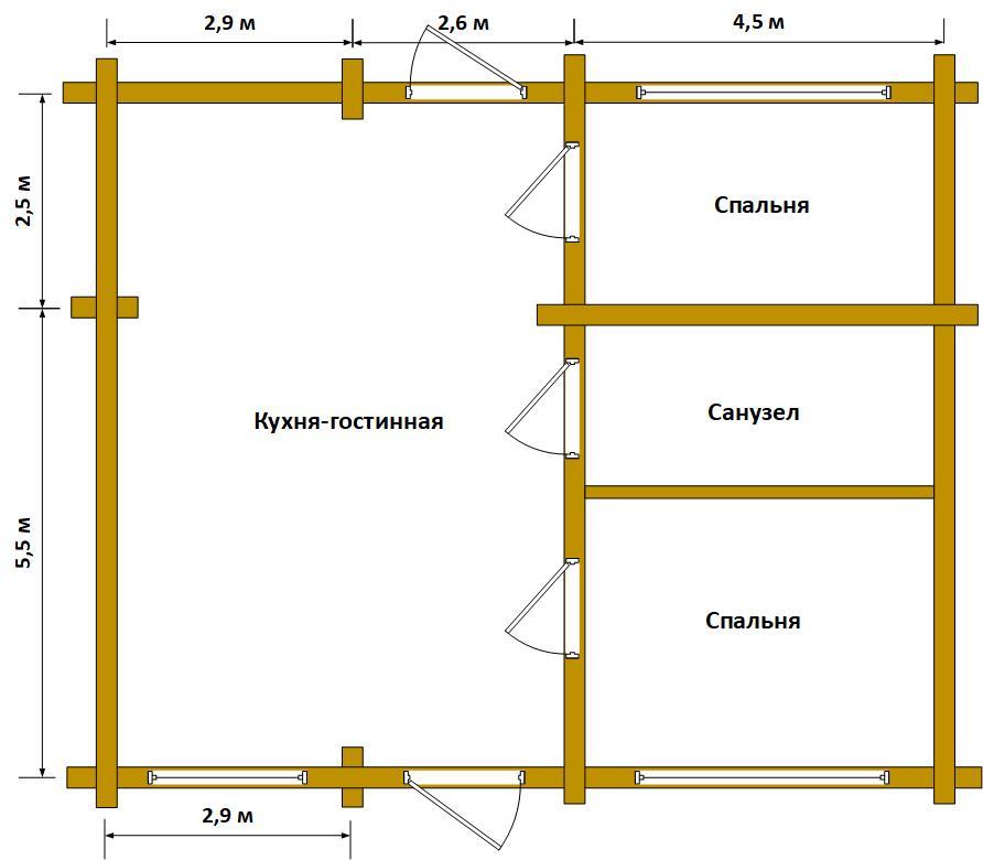 Сруб 9х11