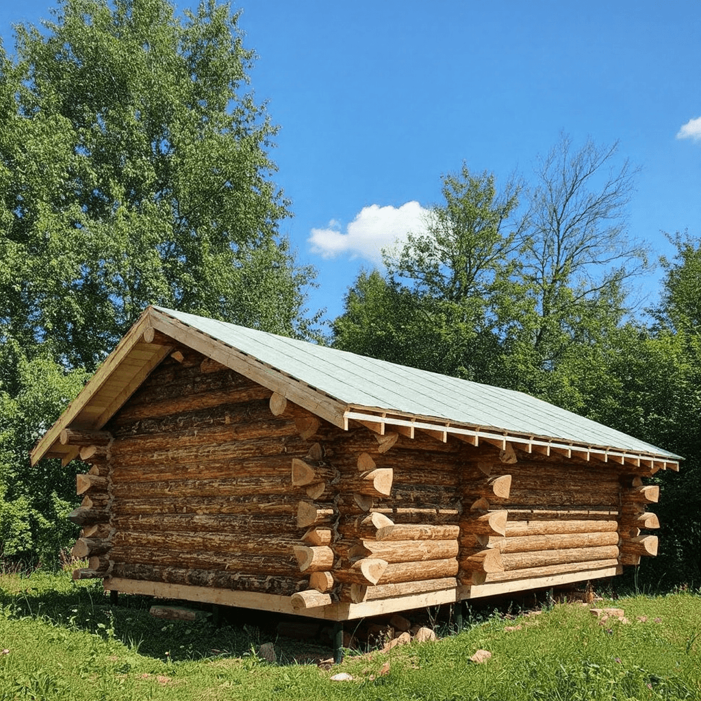 Сруб 6х9 дикий стиль