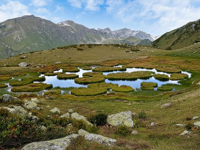 озера на фоне гор Абхазия