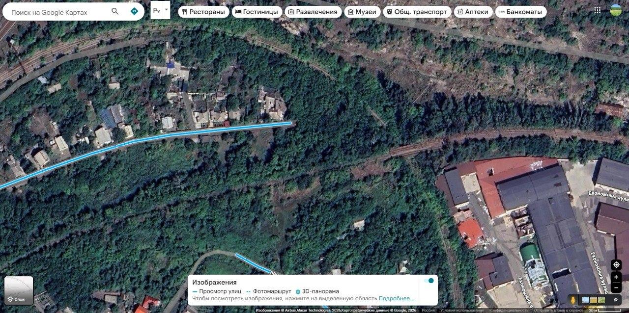 Вид на трамвайный мост и жд двухпутку Передача - ДМЗ