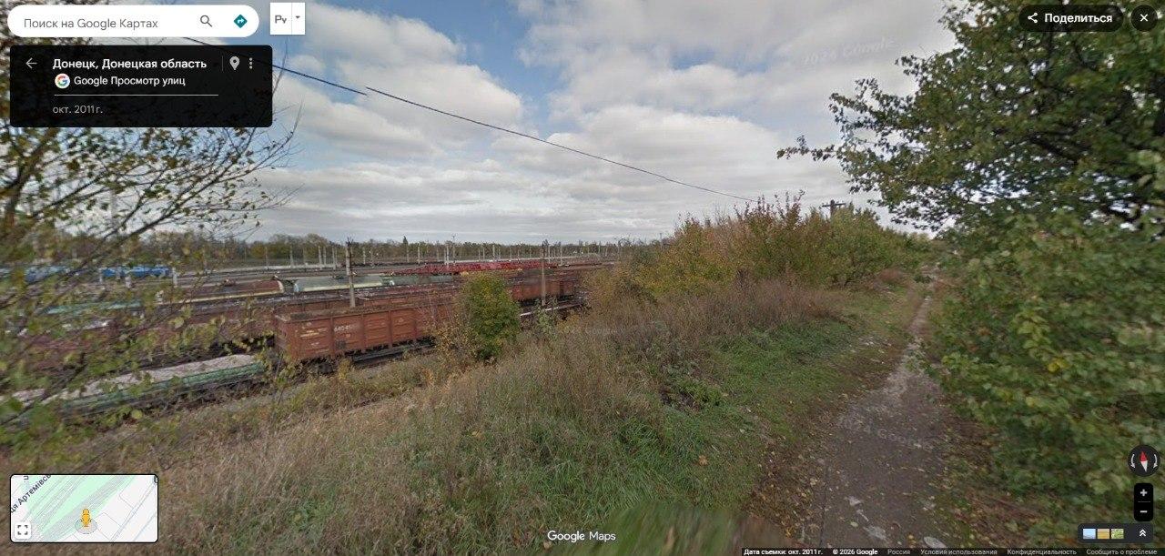 Окрестности станции Донецк, станция Передача, вид на север