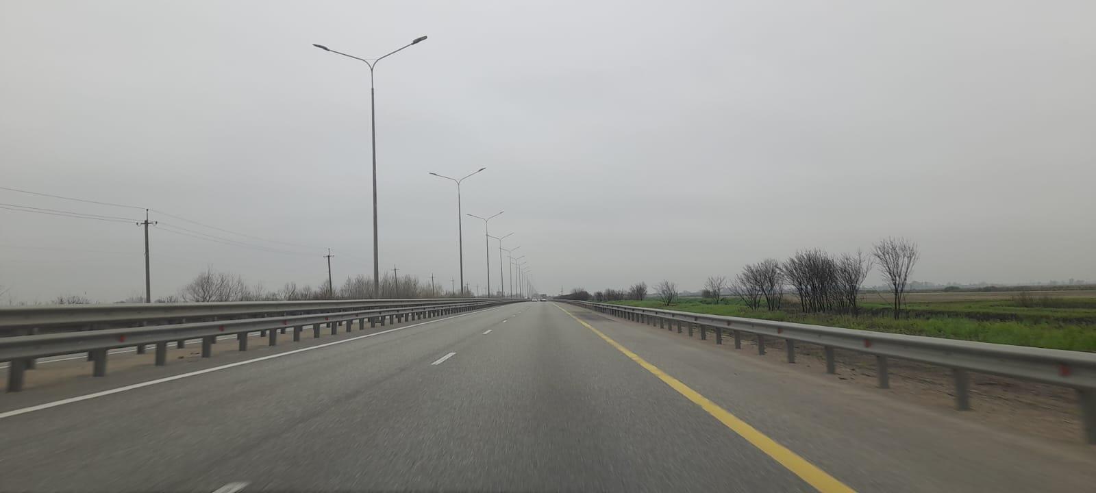 Южный обход Краснодара, на часах 08:35