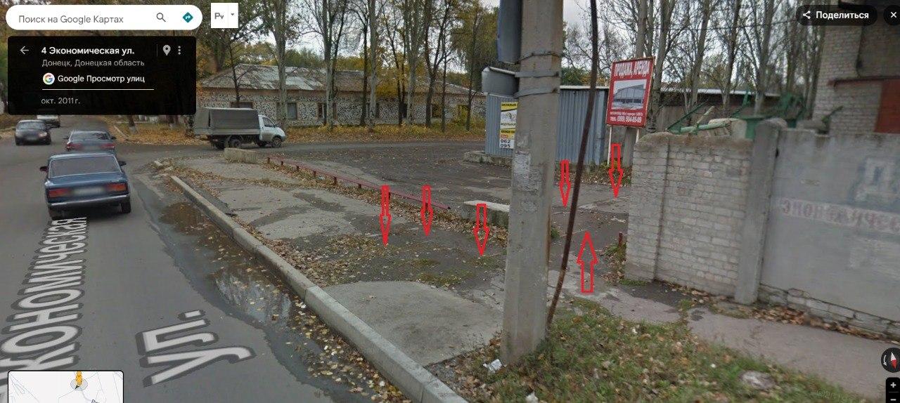 Следы от бывшего трамвайного пути на завод РКЭТ