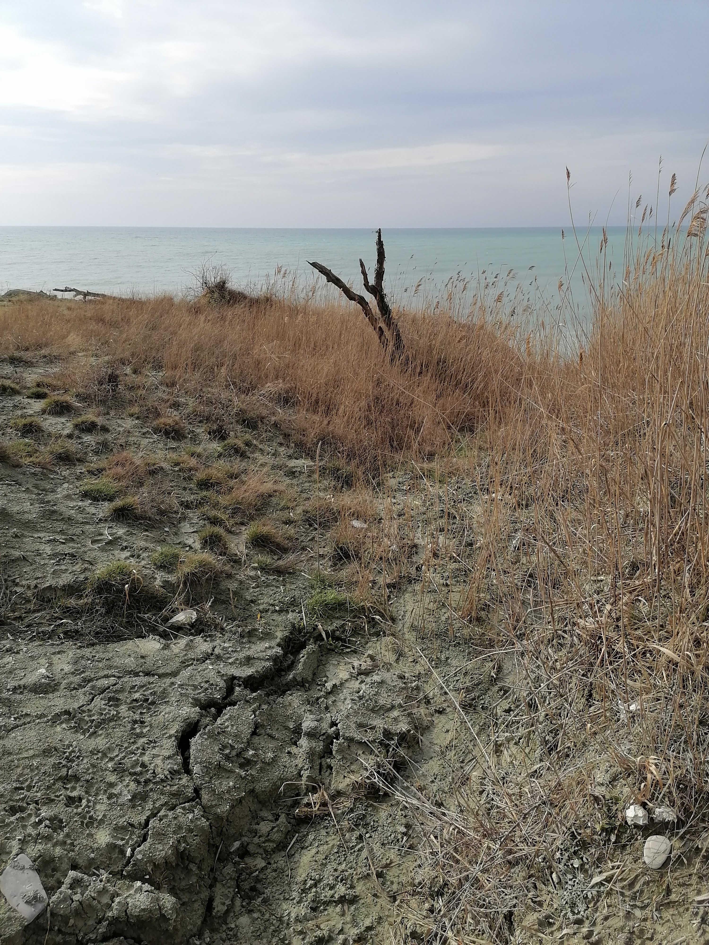 Поднимаемся на холм, где "лужи голубой глины"