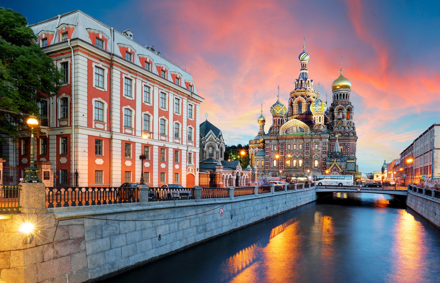 ночной маршрут по центру Петербург