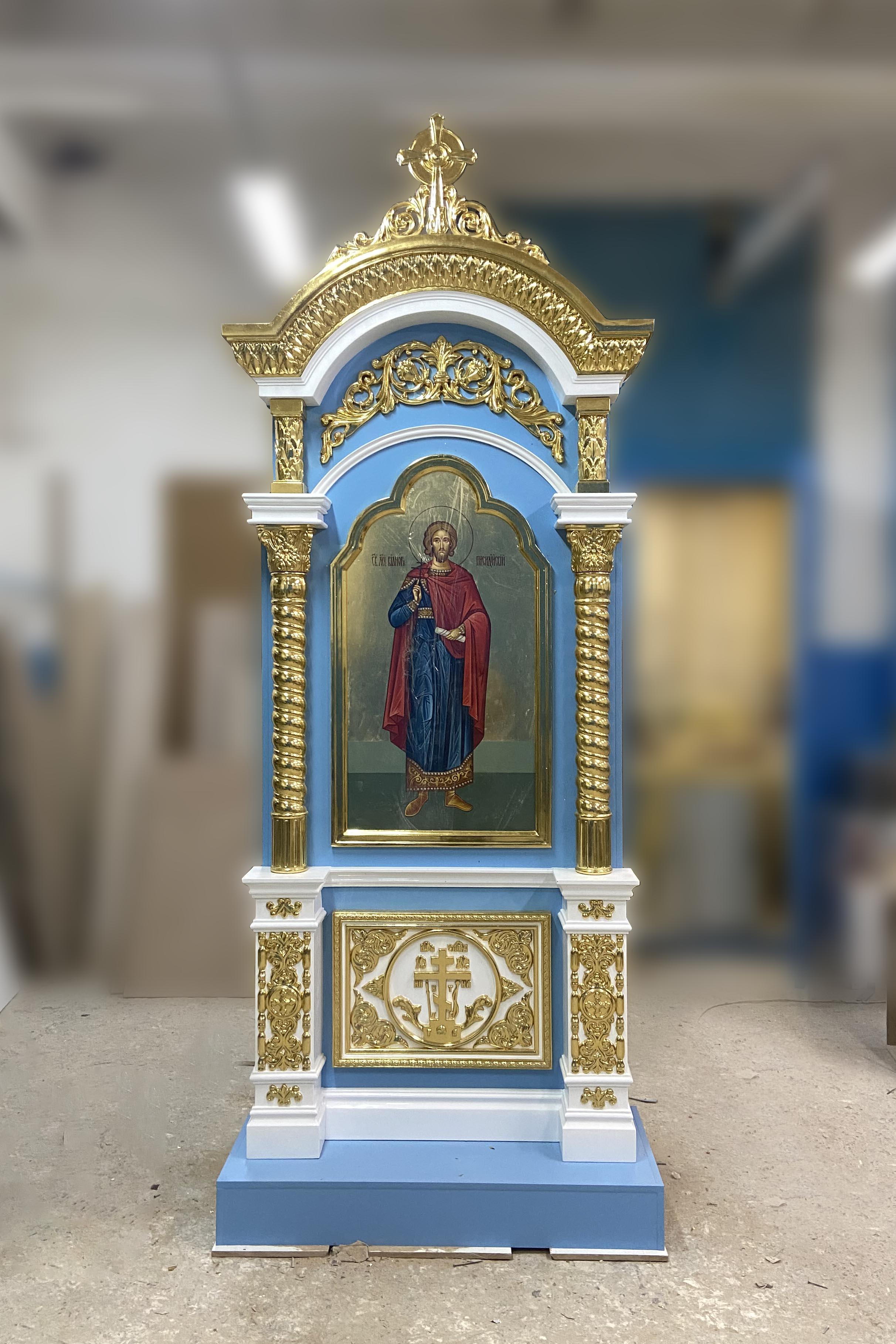 киот, стеклопластик, поталь, икона 