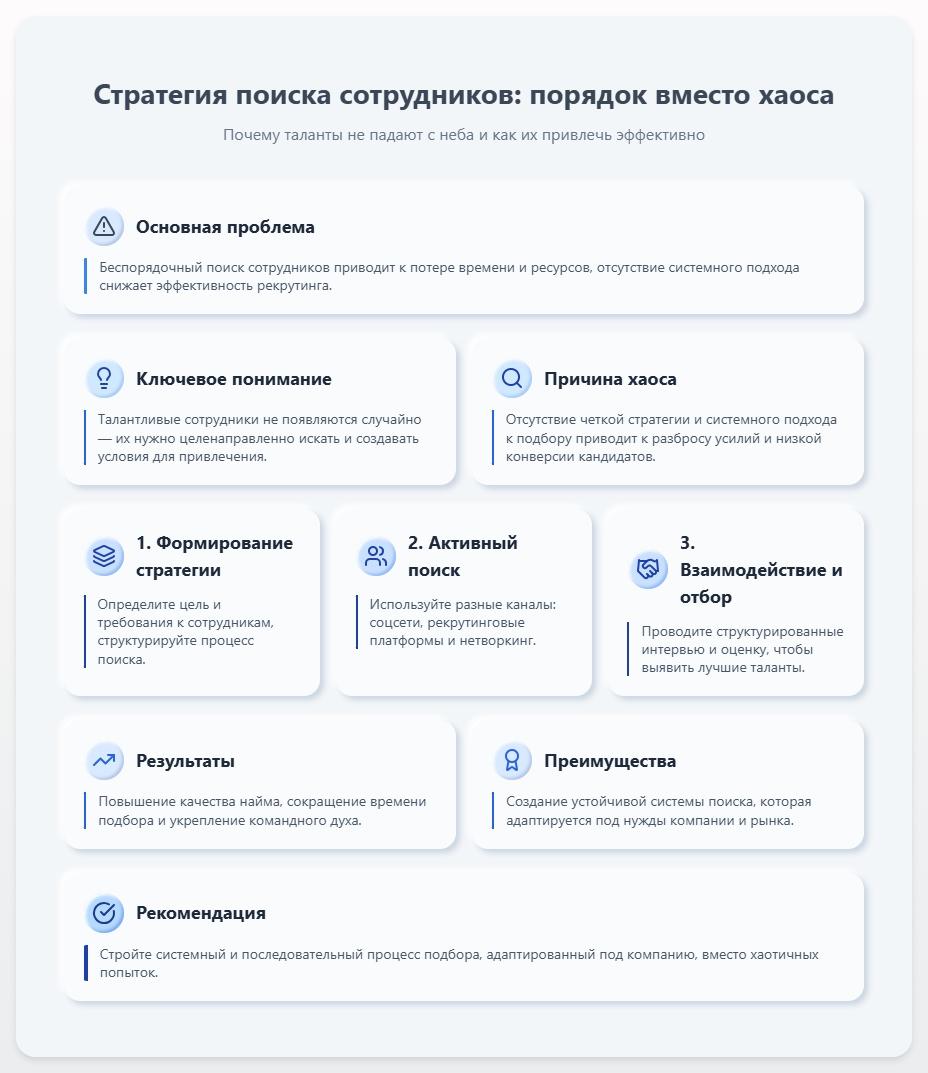 схема Найти сотрудников для компании