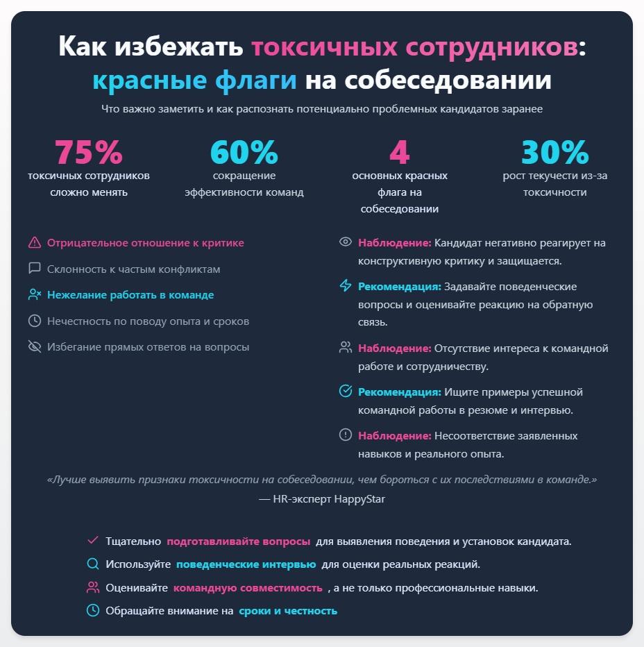 схема Как избежать «токсичных» сотрудников
