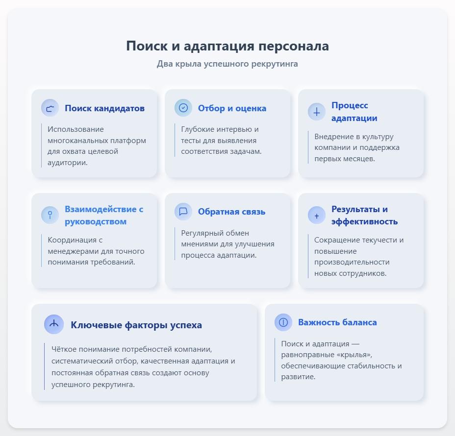 Поиск и Адаптация Персонала