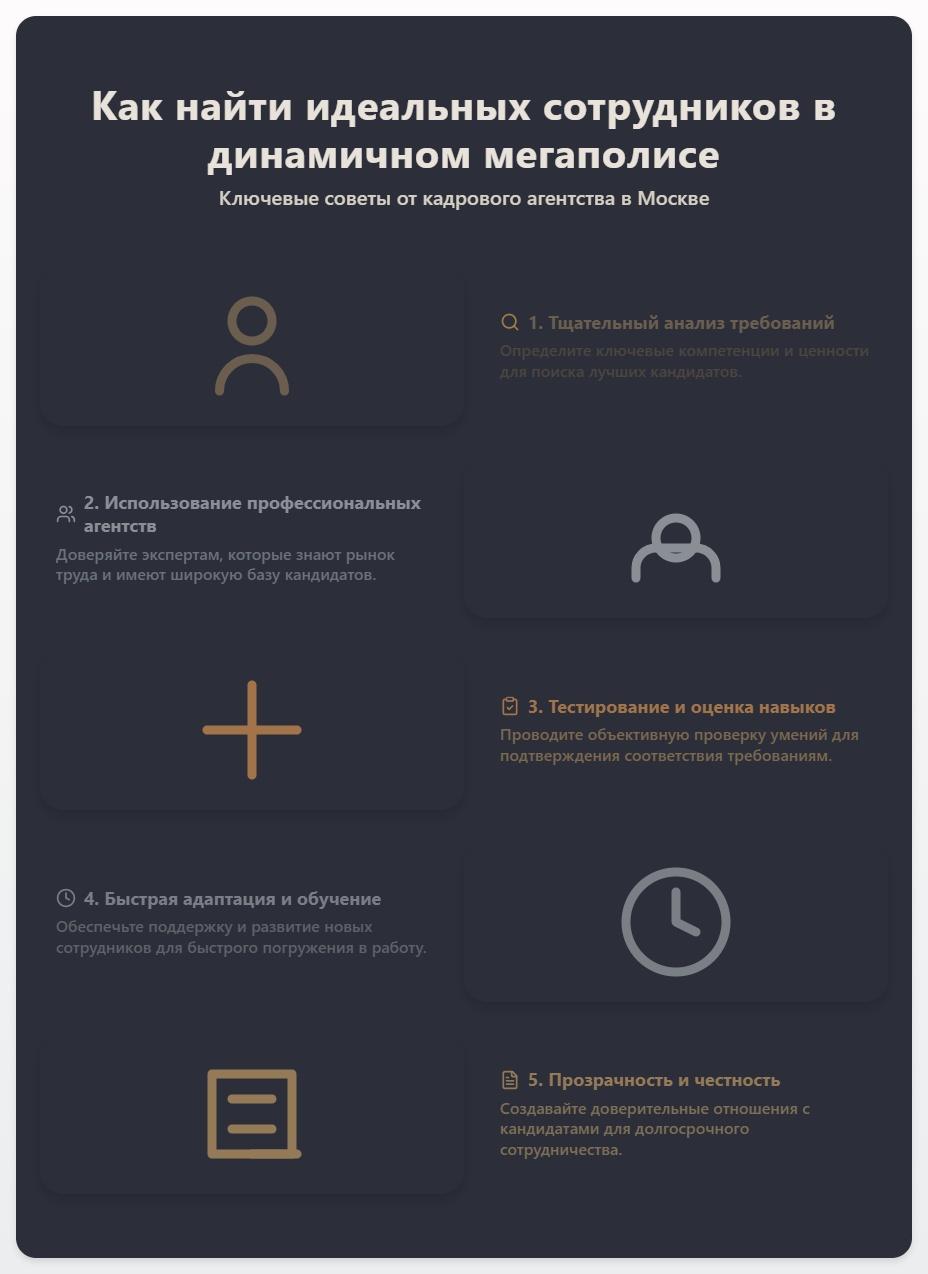 схема Кадровое агентство в Москве: Как найти идеальных сотрудников в динамичном мегаполисе