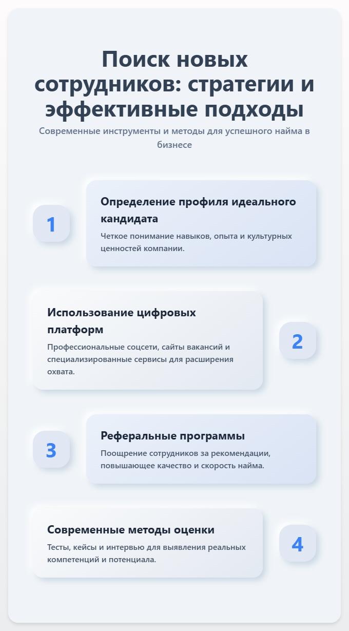 схема Поиск новых сотрудников