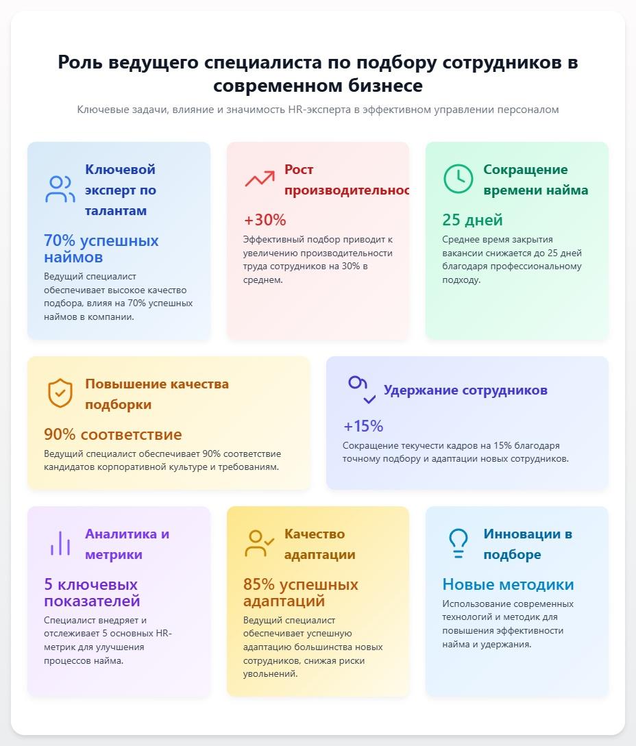 схема Ведущий Специалист по Подбору Сотрудников