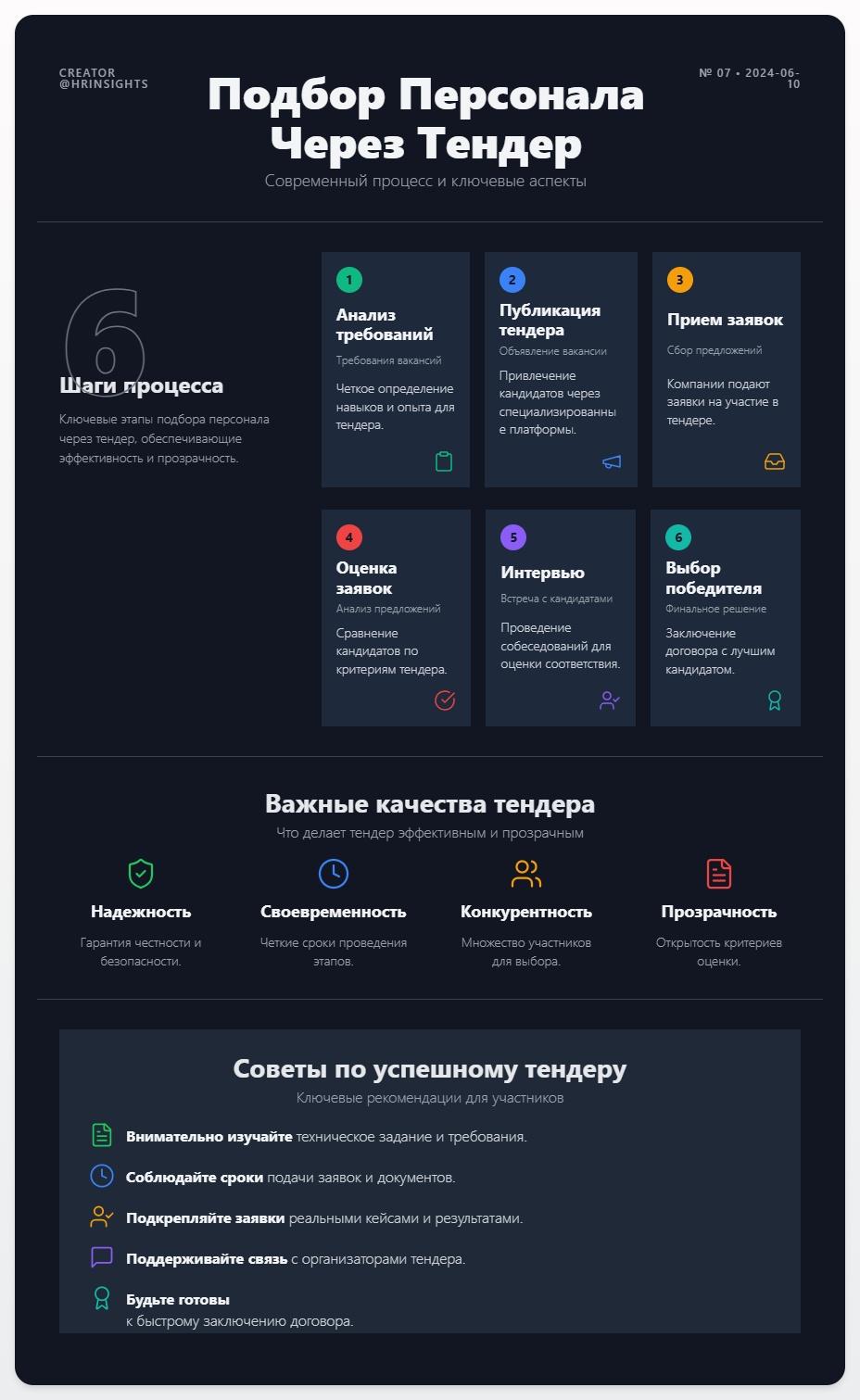 схема Подбор Персонала Через Тендер